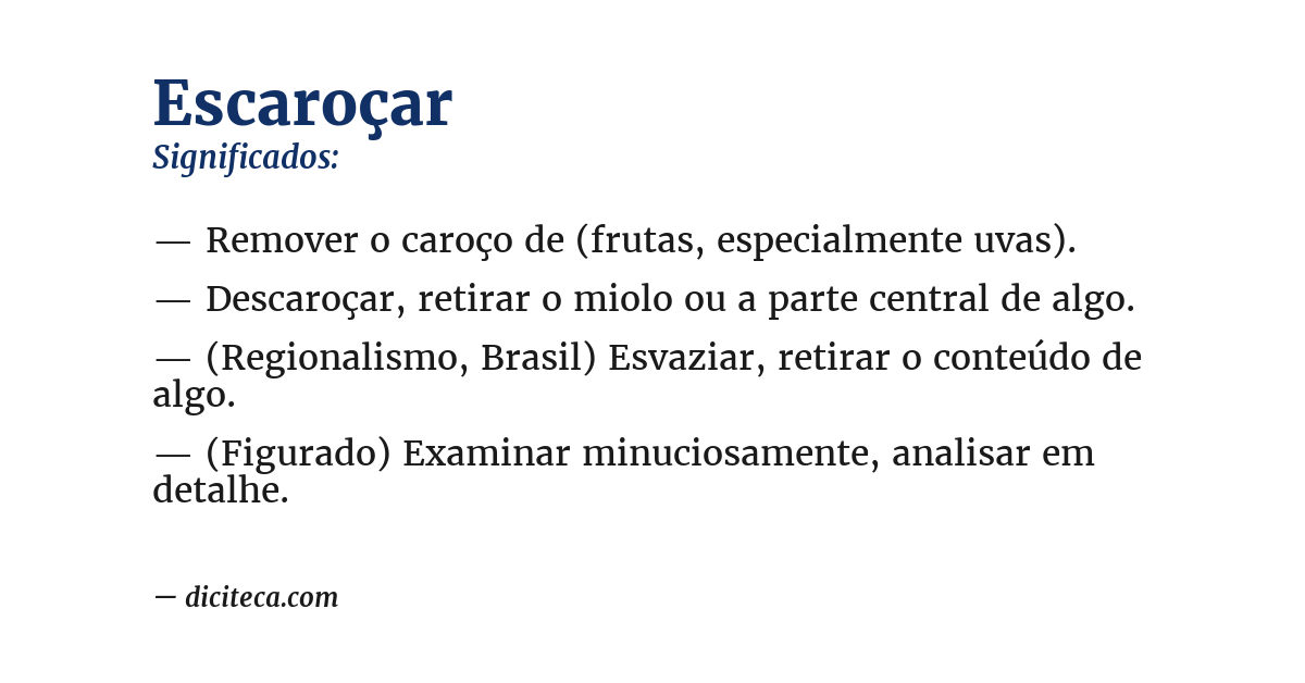 Significado de escaroçar