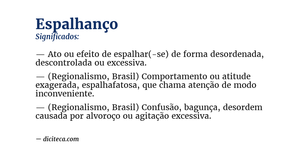 Significado de espalhanço