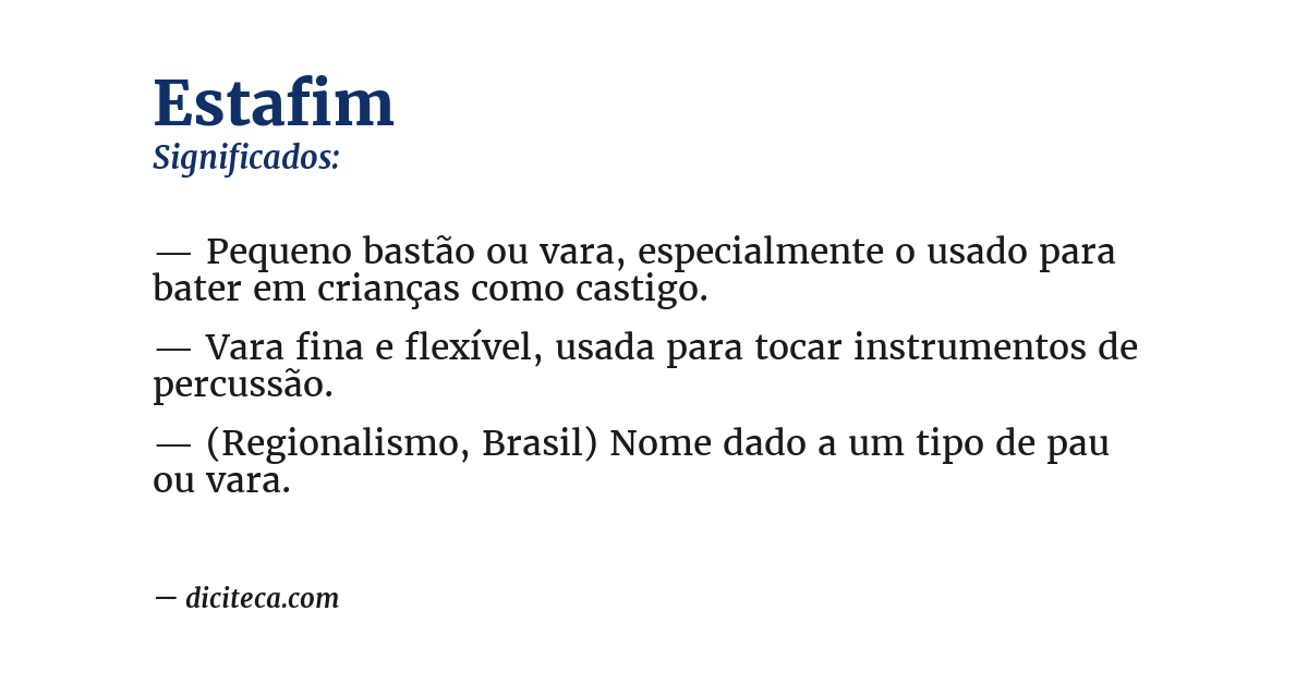 Significado de estafim