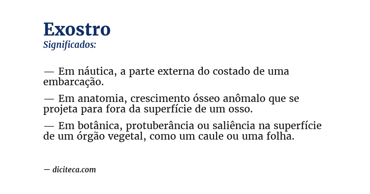 Significado de exostro