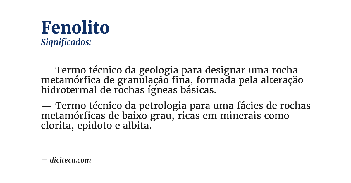 Significado de fenolito