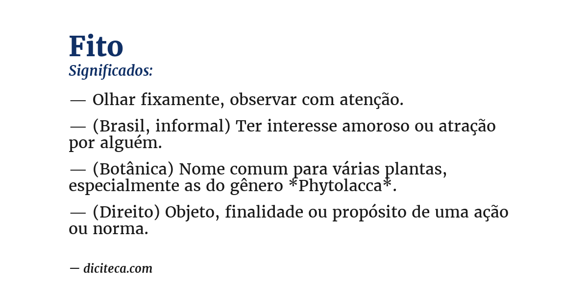 Significado de fito