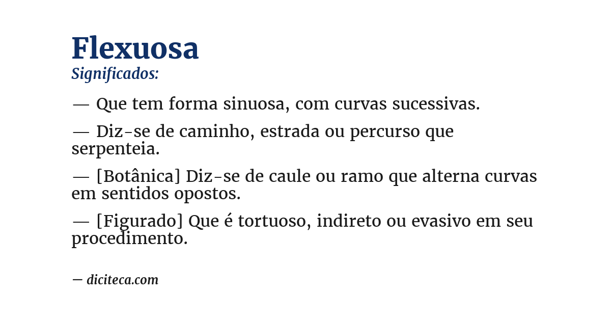 Significado de flexuosa
