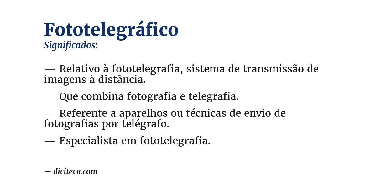 Significado de fototelegráfico