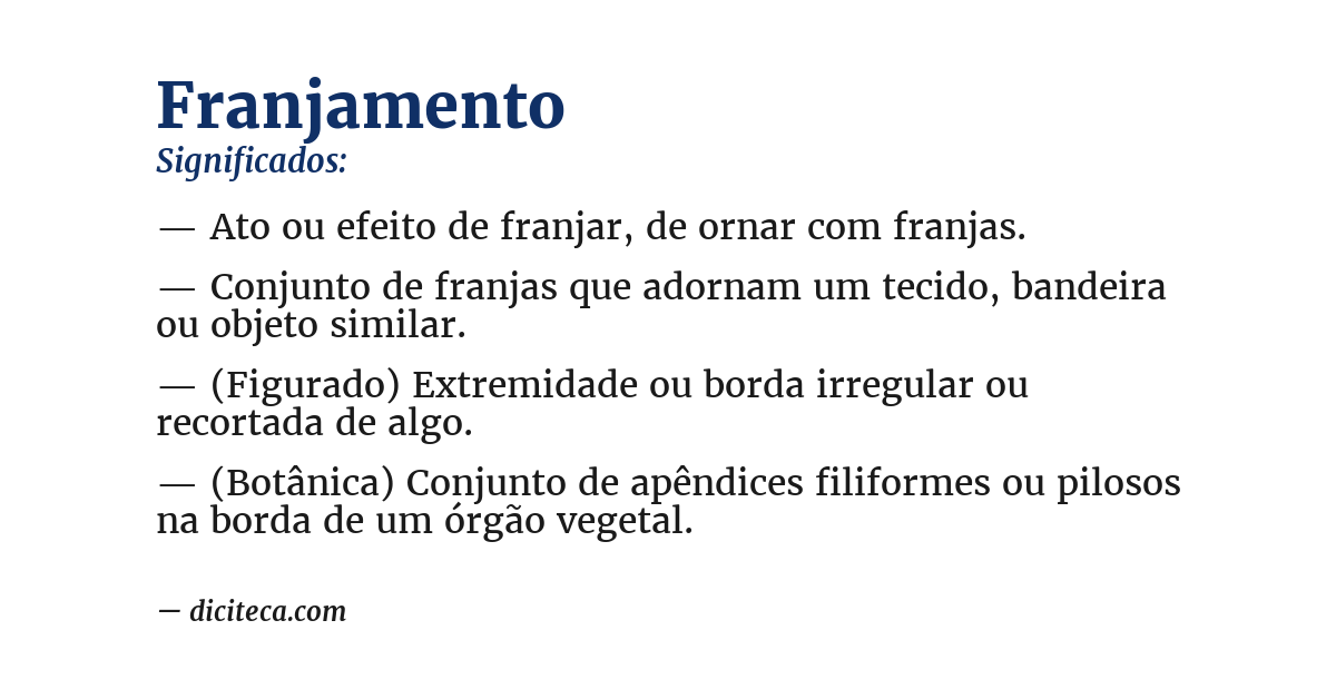 Significado de franjamento