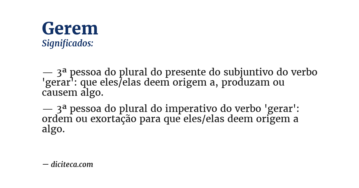 Significado de gerem