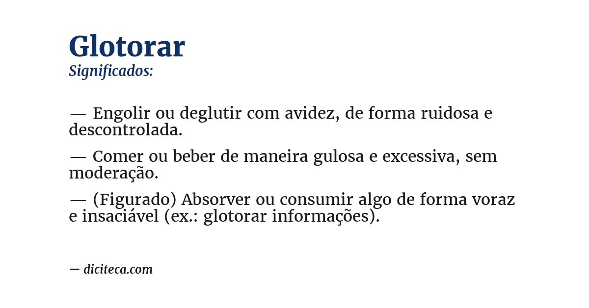 Significado de glotorar
