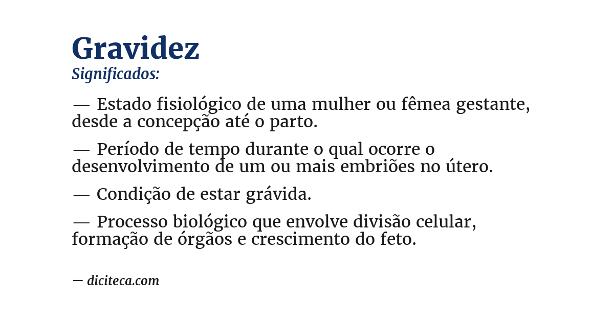 Significado de gravidez
