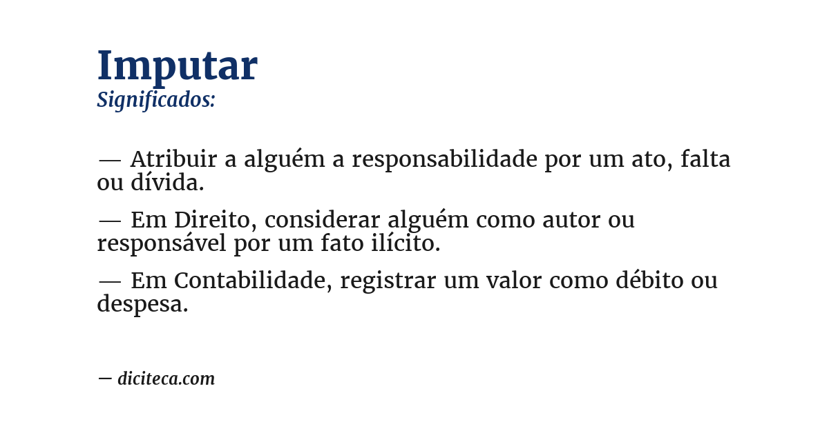 Significado de imputar