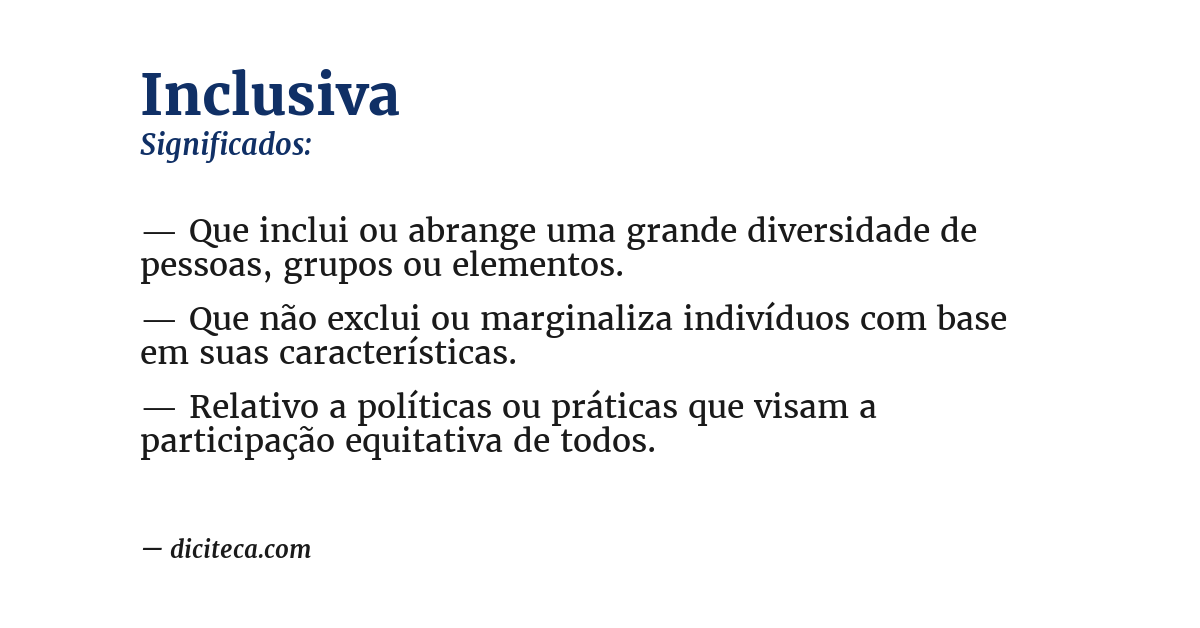 Significado de inclusiva