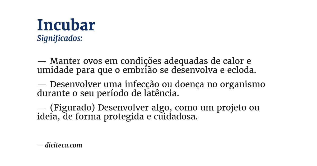 Significado de incubar