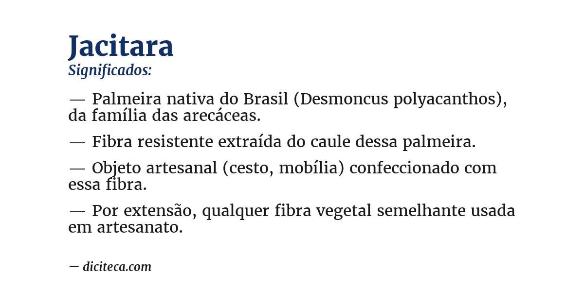 Significado de jacitara