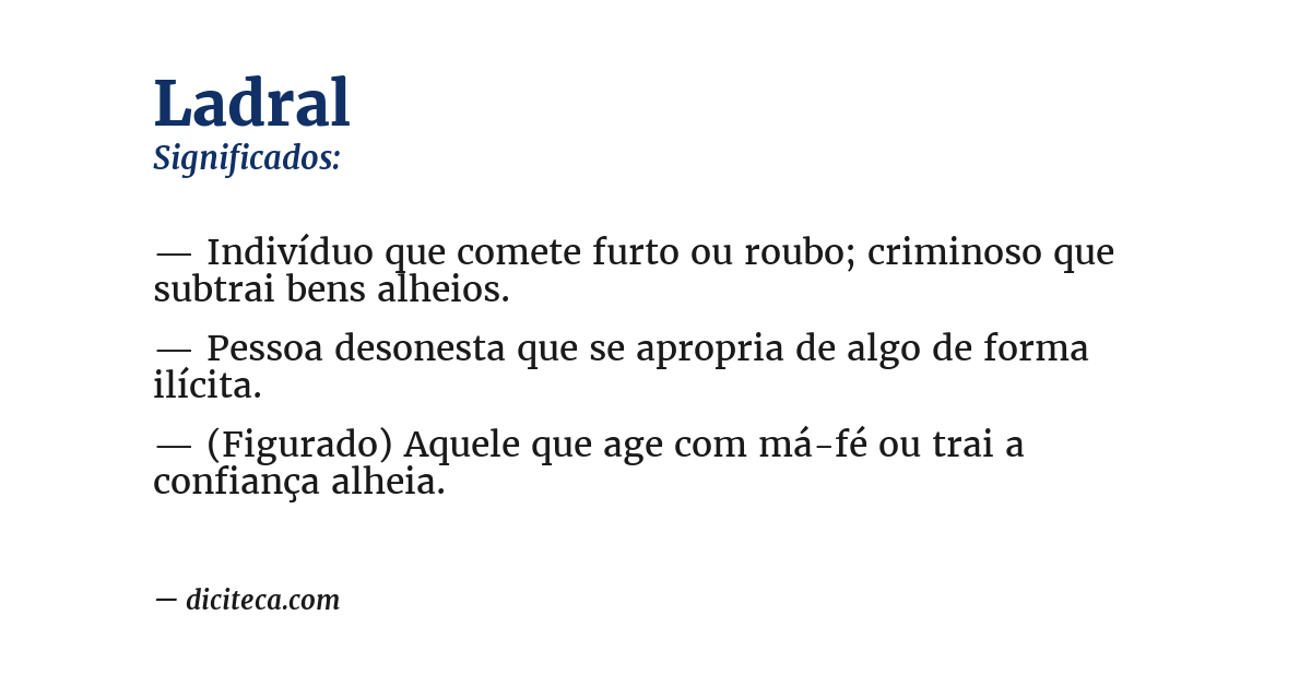 Significado de ladral