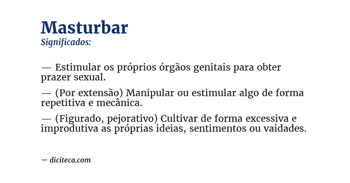 Significado de masturbar