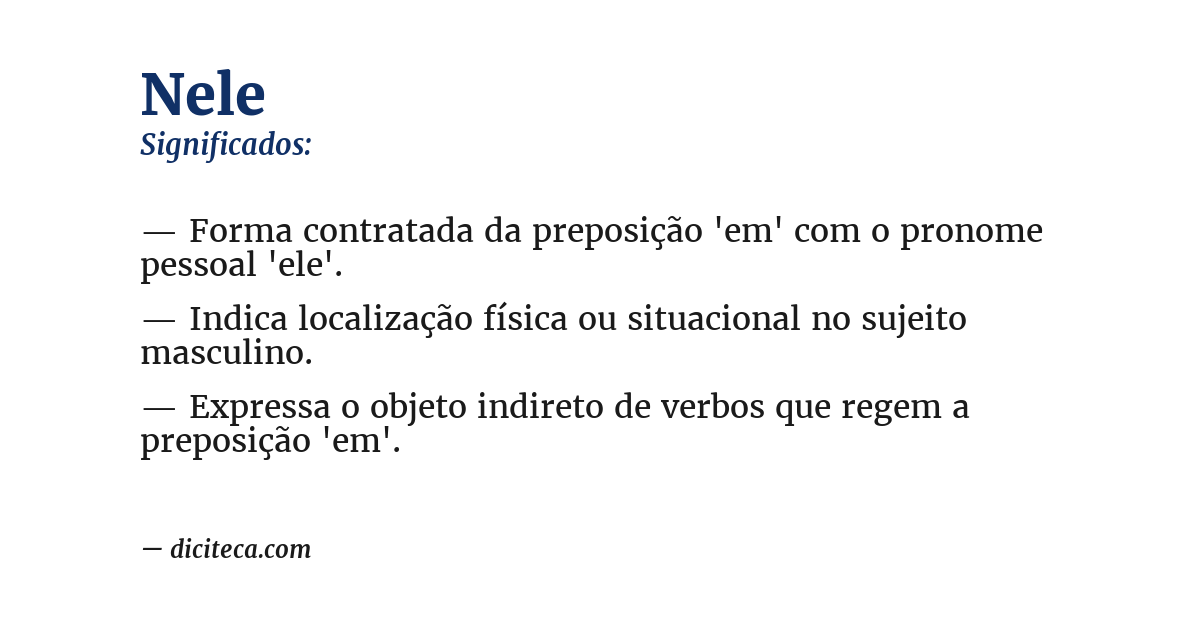Significado de nele