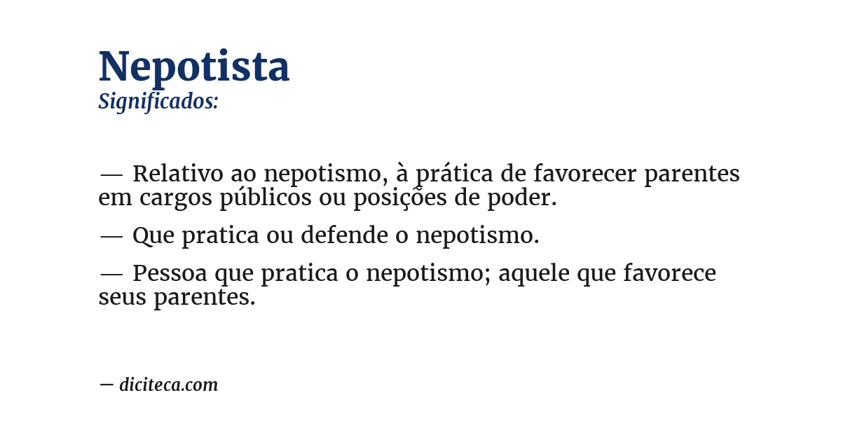 Significado de nepotista