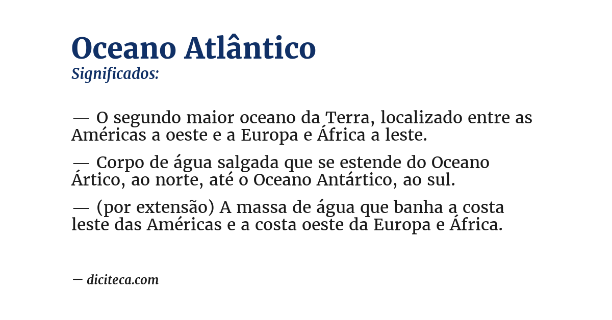 Significado de oceano atlântico
