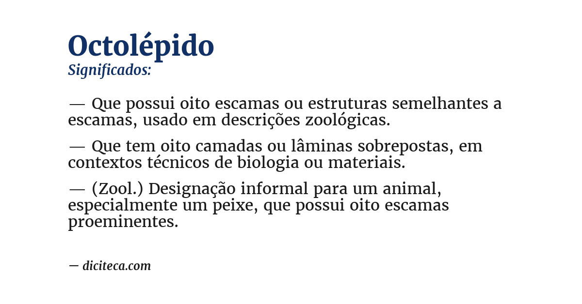 Significado de octolépido