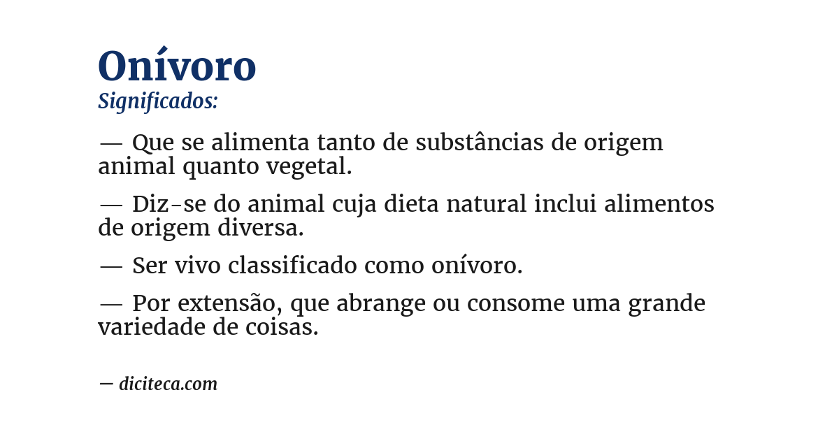 Significado de onívoro