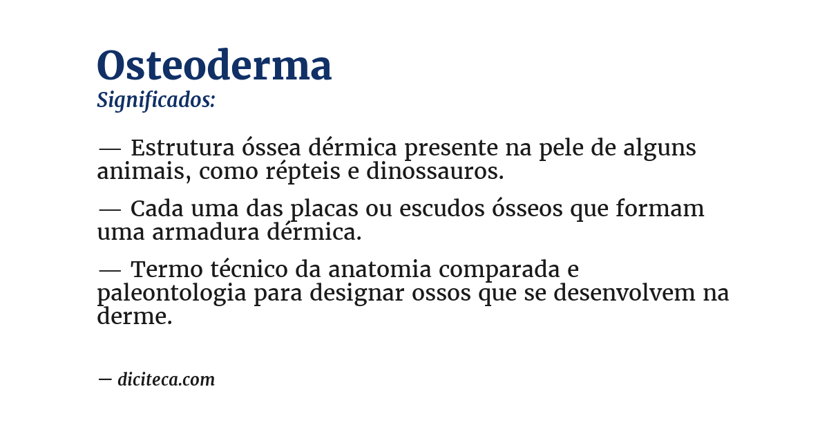 Significado de osteoderma