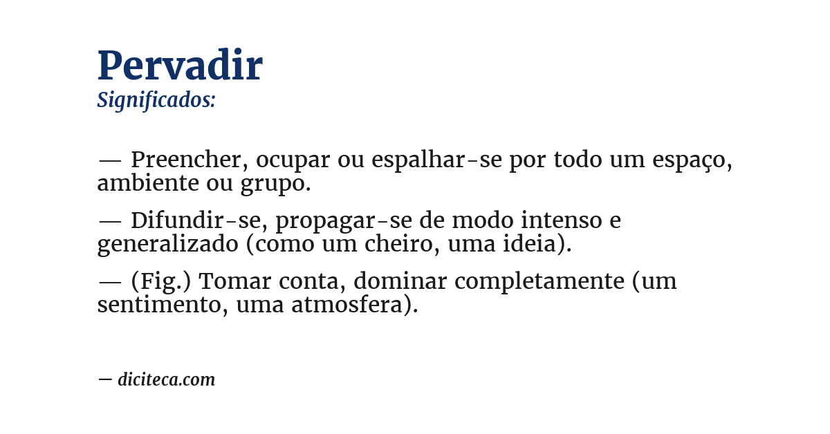 Significado de pervadir