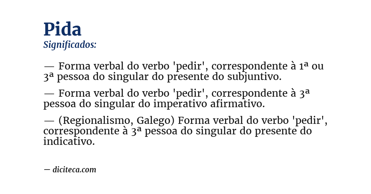 Significado de pida