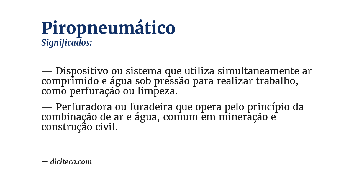 Significado de piropneumático