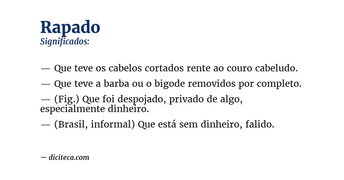Significado de rapado