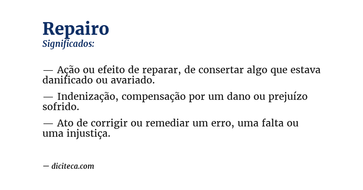 Significado de repairo