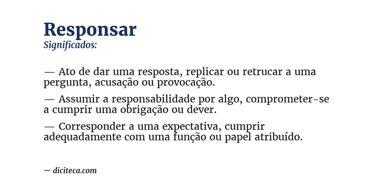 Significado de responsar