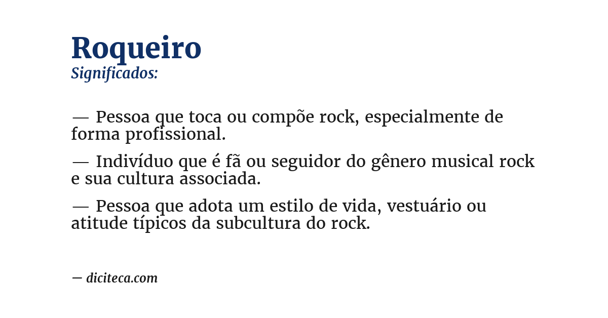 Significado de roqueiro