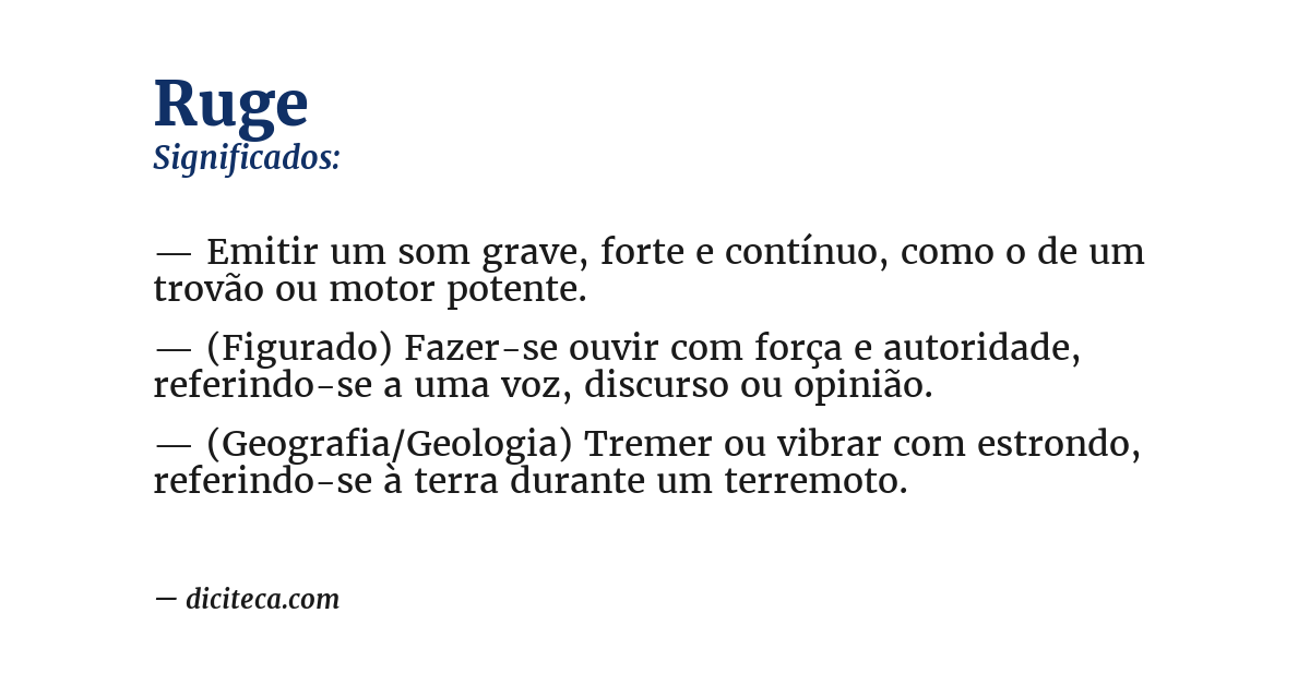 Significado de ruge