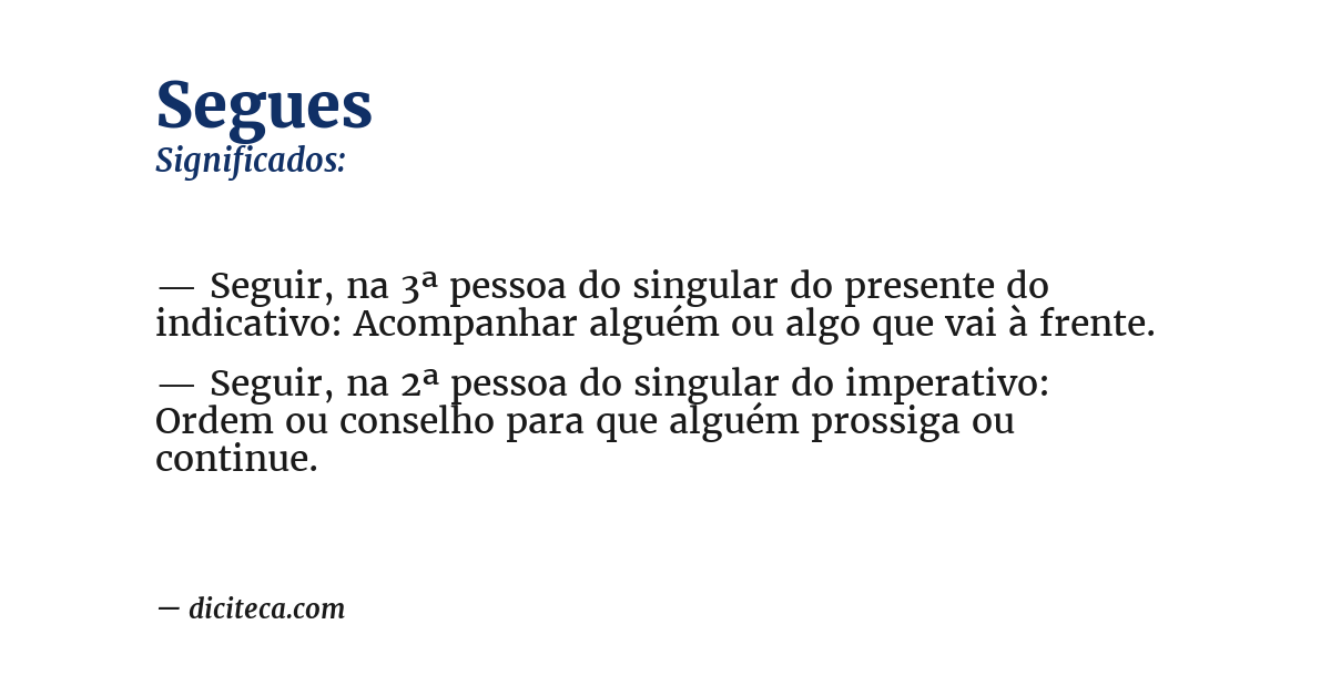 Significado de segues