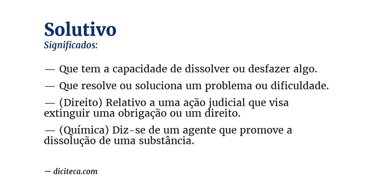 Significado de solutivo