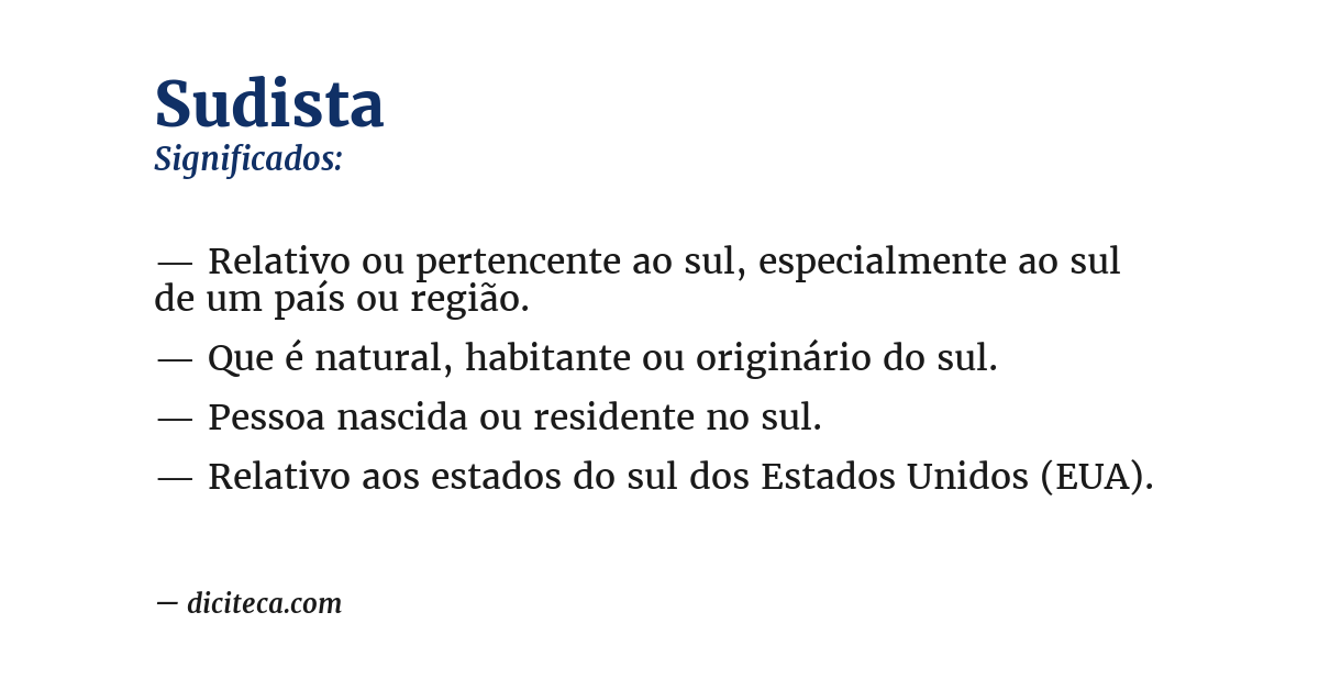 Significado de sudista