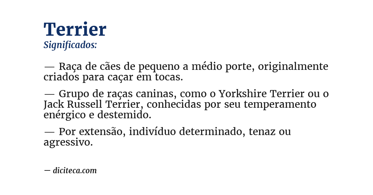 Significado de terrier