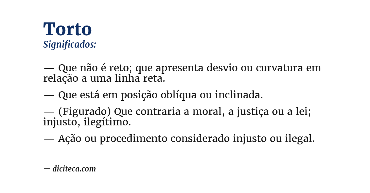 Significado de torto