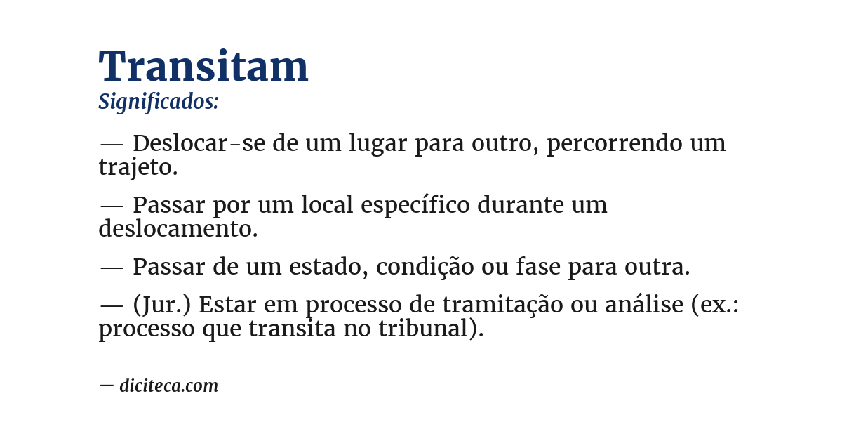 Significado de transitam
