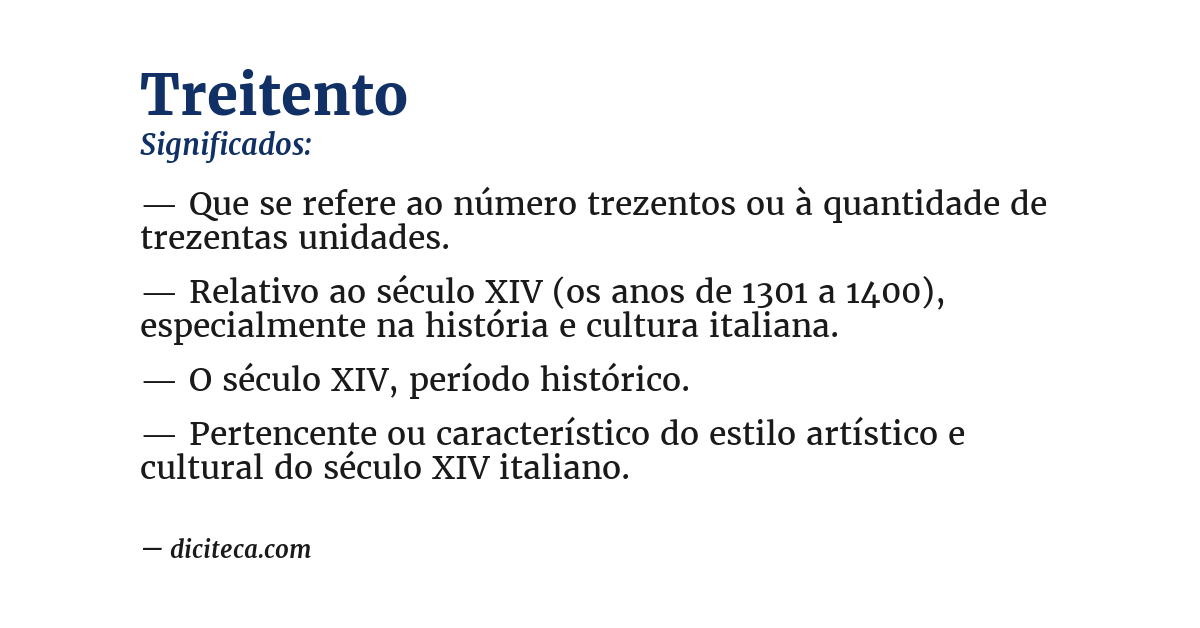 Significado de treitento