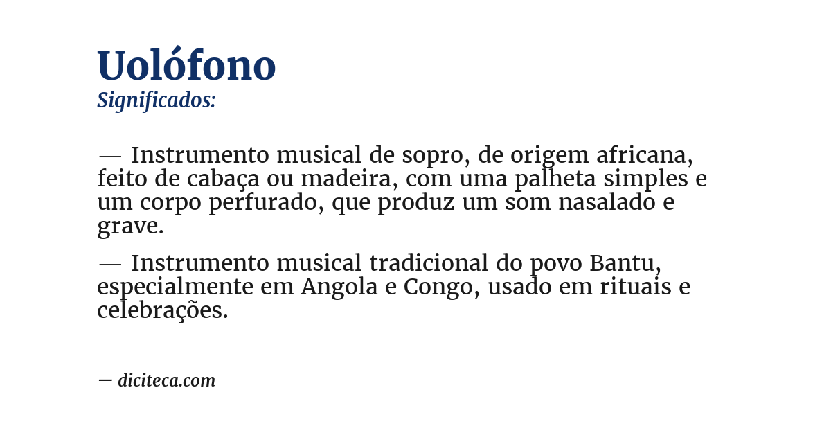 Significado de uolófono