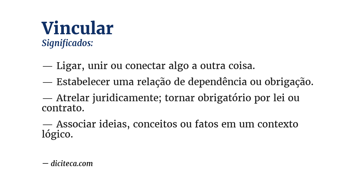 Significado de vincular
