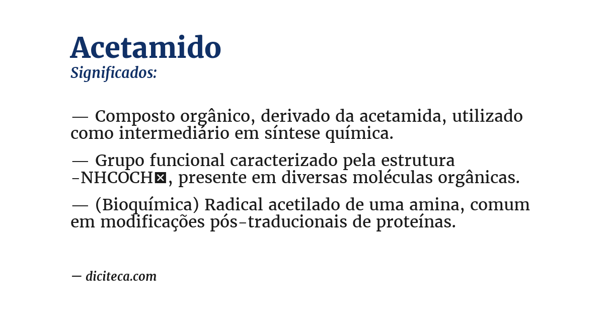 Significado de acetamido