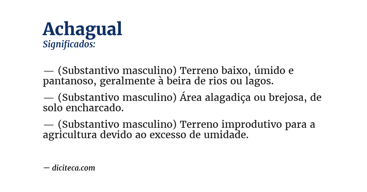 Significado de achagual