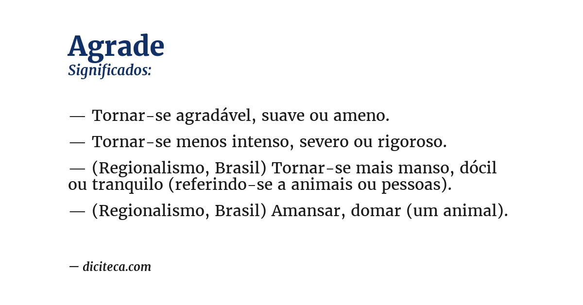 Significado de agrade