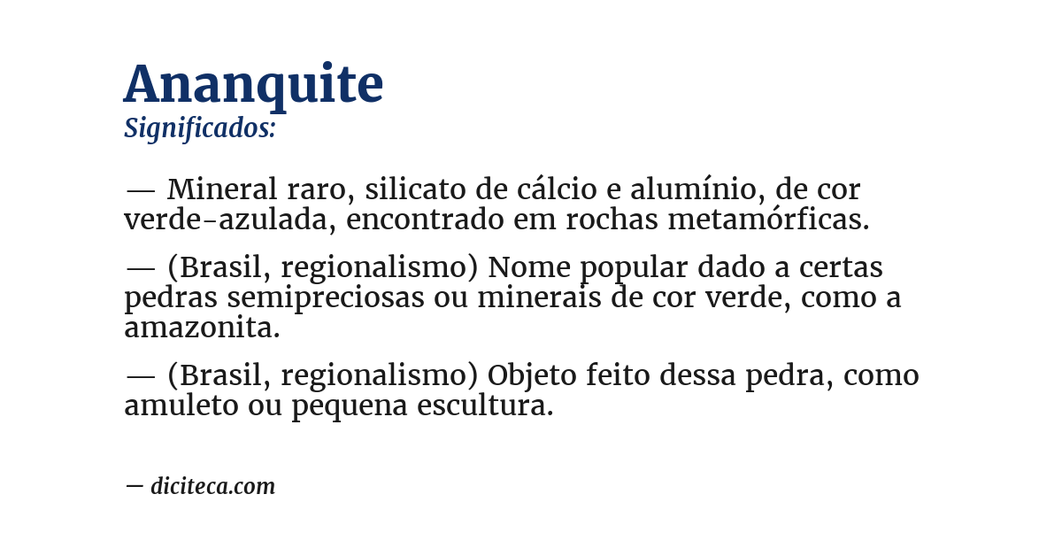 Significado de ananquite