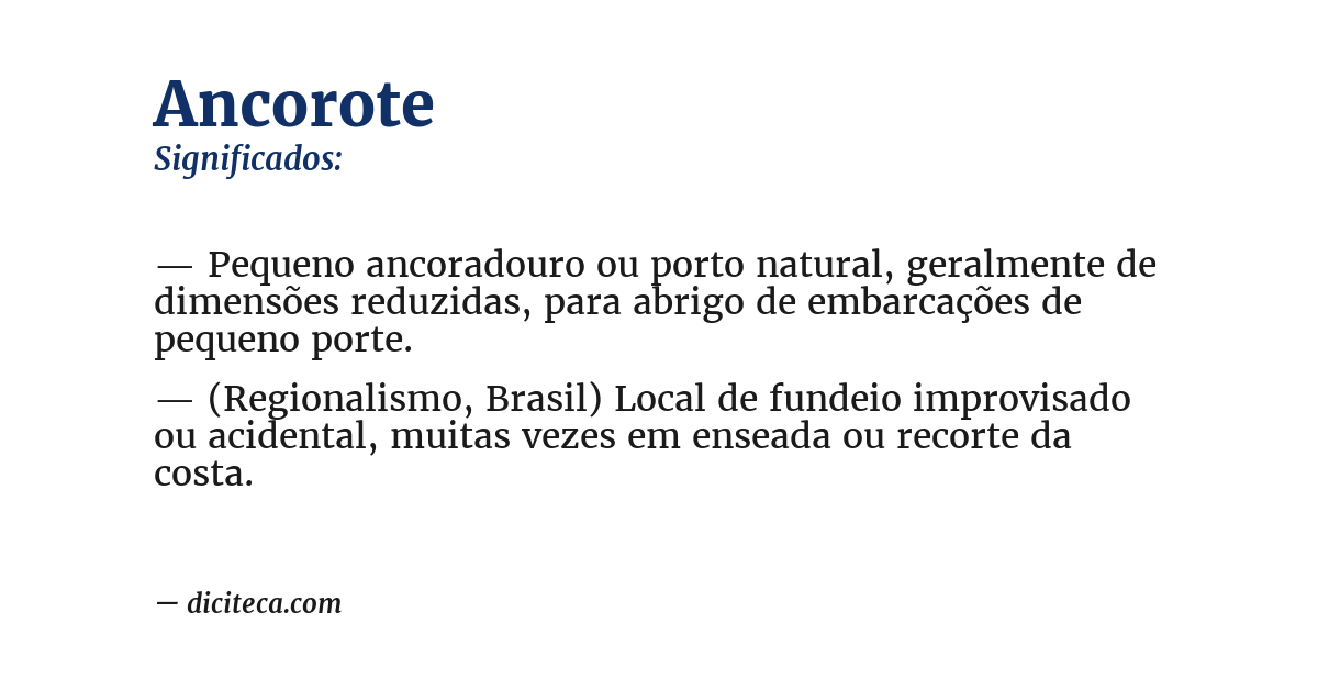 Significado de ancorote
