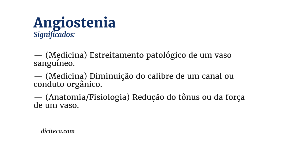 Significado de angiostenia