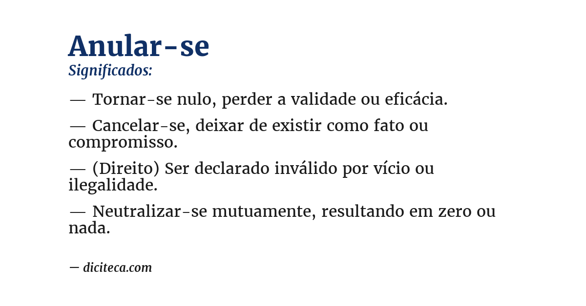 Significado de anular-se
