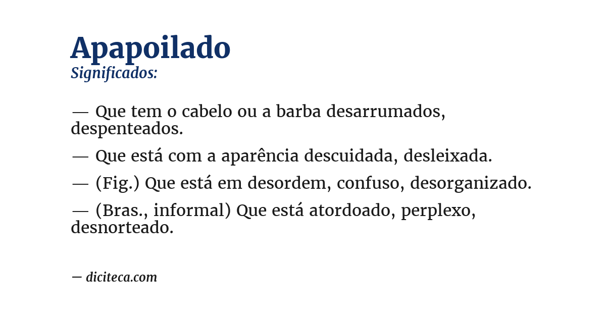 Significado de apapoilado