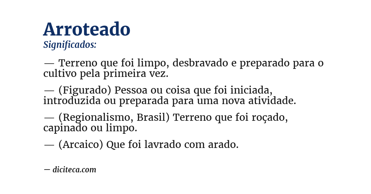 Significado de arroteado